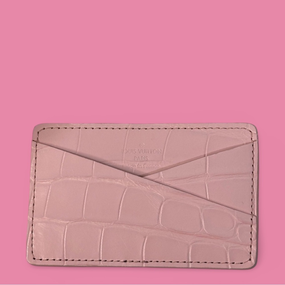 Louis Vuitton Exotic Crocodile Wallet Light Pink